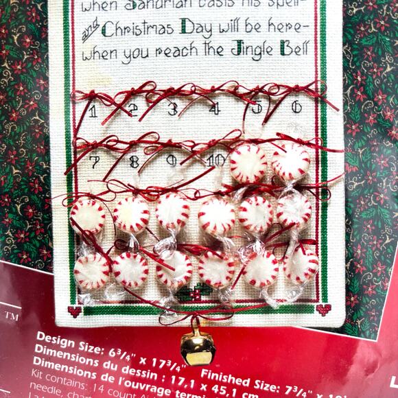 Vintage Advent Calendar Counted Cross Stitch Kit Santa Claus Christmas Countdown - Picture 4 of 6